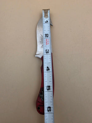 Wooden Handle Eagle Knife with Sheath