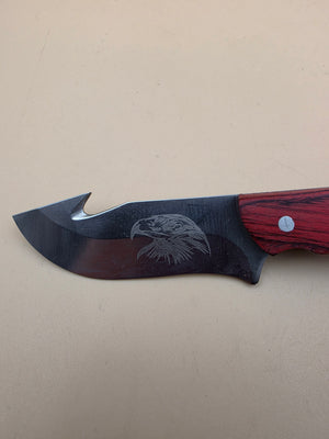 Wooden Handle Eagle Knife with Sheath