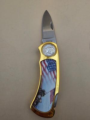 Silver Nickel Collectors WWII Pocket Knife