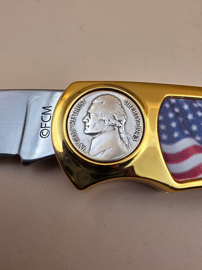 Silver Nickel Collectors WWII Pocket Knife
