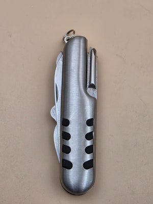 Stainless Steel Multi Use 3.5" Tool/Keychain/ Knife/Scissors/Corkscrew/Flat and Phillips Screwdriver/Nail File/Can Opener