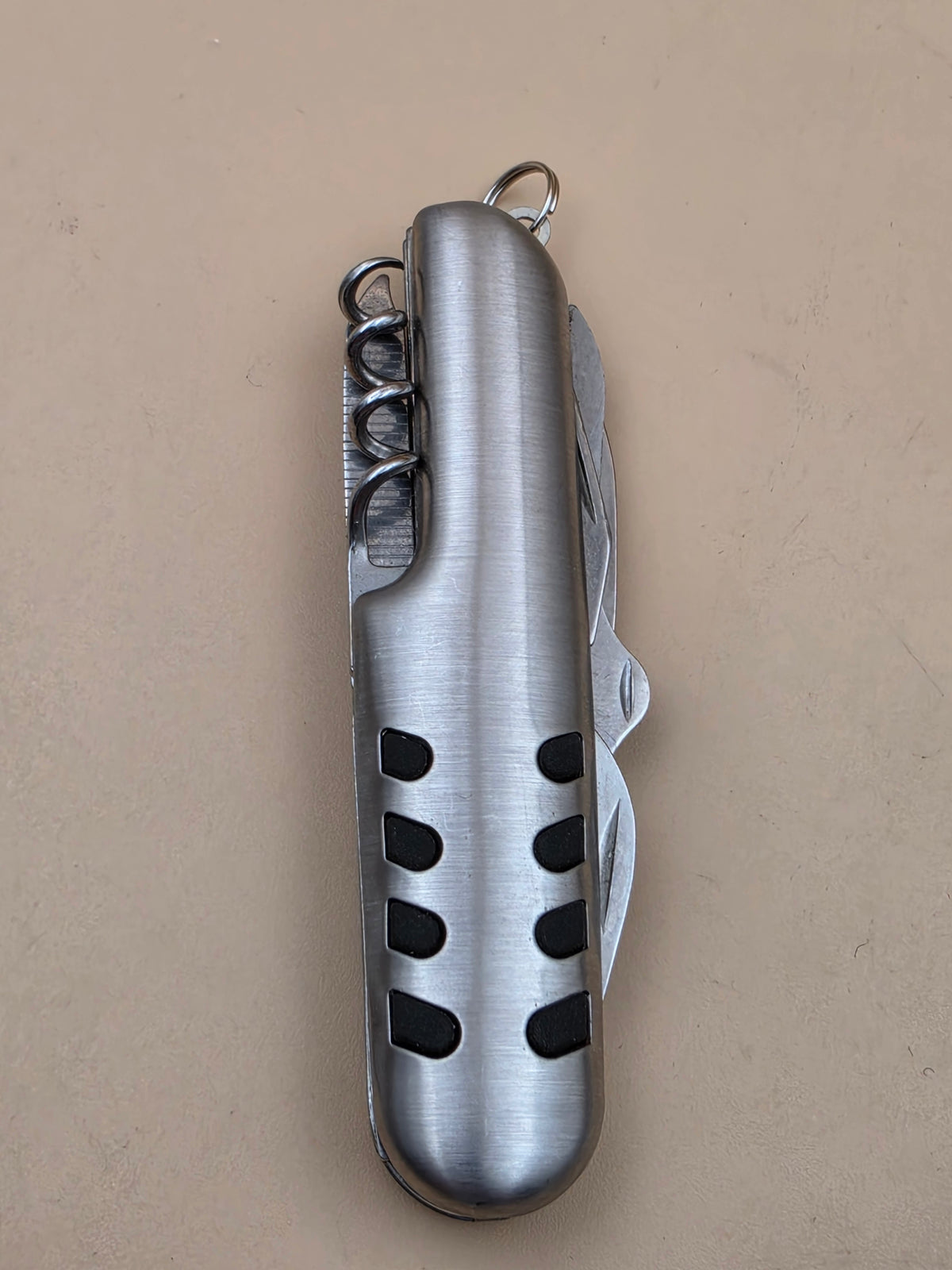 Stainless Steel Multi Use 3.5" Tool/Keychain/ Knife/Scissors/Corkscrew/Flat and Phillips Screwdriver/Nail File/Can Opener
