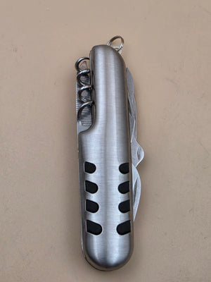 Stainless Steel Multi Use 3.5" Tool/Keychain/ Knife/Scissors/Corkscrew/Flat and Phillips Screwdriver/Nail File/Can Opener