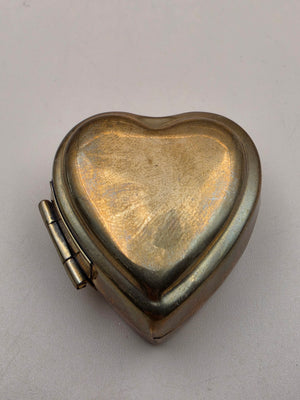 Brass Heart/Vintage 1950's Hinged Jewelry/Trinket Box