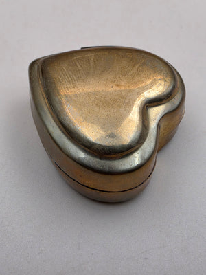 Brass Heart/Vintage 1950's Hinged Jewelry/Trinket Box