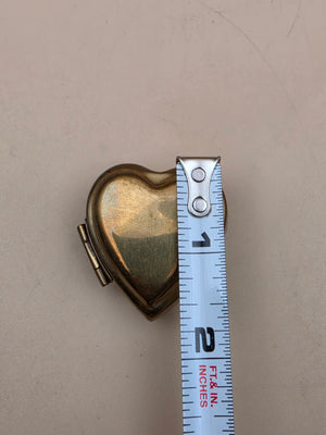 Brass Heart/Vintage 1950's Hinged Jewelry/Trinket Box