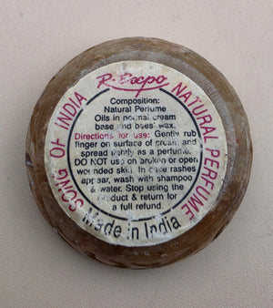 SONG OF INDIA Handmade Carved Stone Jar/Solid Natural Perfume Made of Beeswax(Empty)