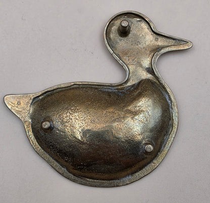 Solid Brass Vintage 1960's Duck Jewelry/Trinket/Candy Dish