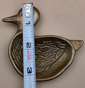 Solid Brass Vintage 1960's Duck Jewelry/Trinket/Candy Dish