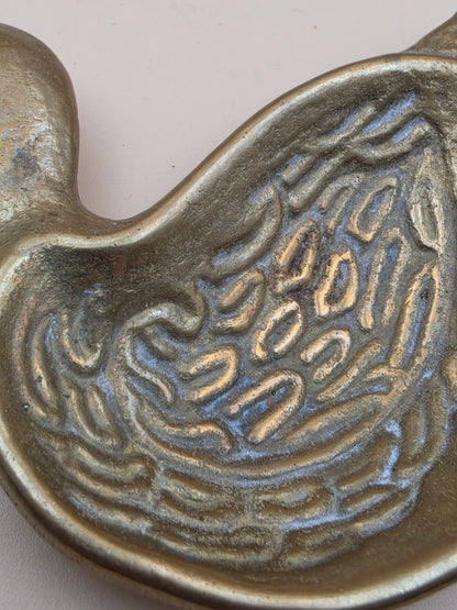 Solid Brass Vintage 1960's Duck Jewelry/Trinket/Candy Dish