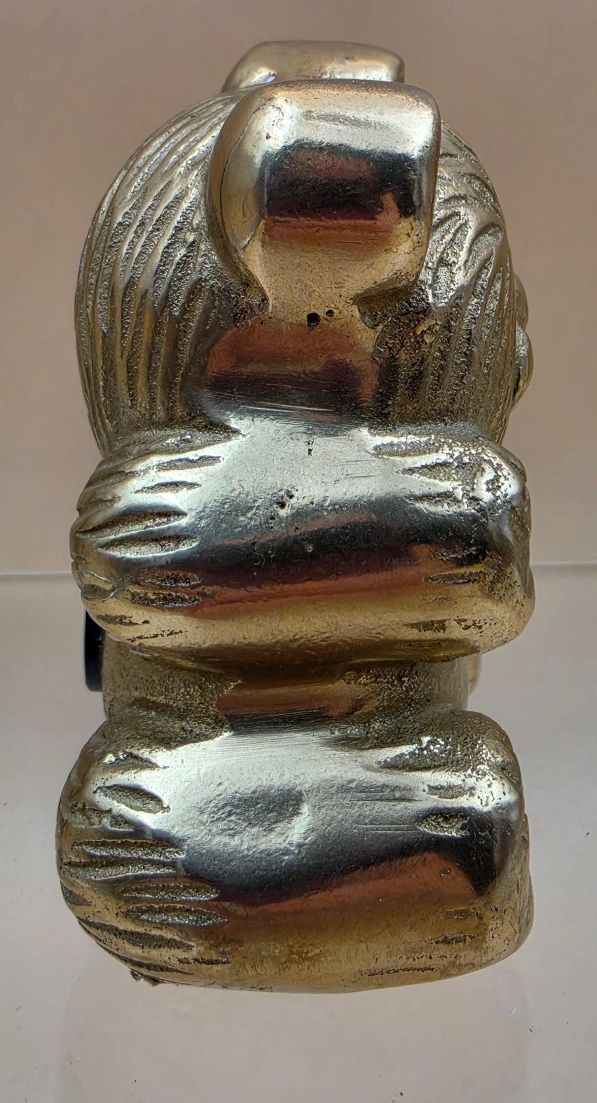 Solid Brass Vintage 1970's Bear/Teddy Bear Lamp Finial