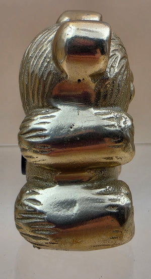 Solid Brass Vintage 1970's Bear/Teddy Bear Lamp Finial