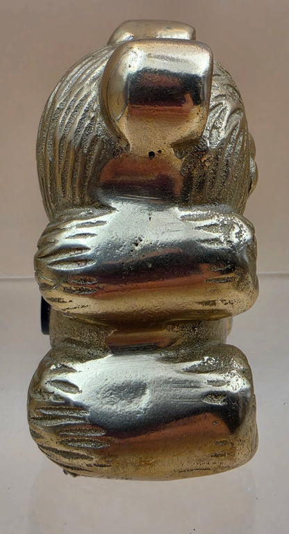 Solid Brass Vintage 1970's Bear/Teddy Bear Lamp Finial