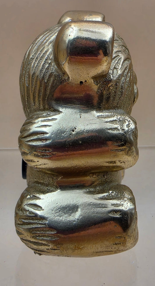 Solid Brass Vintage 1970's Bear/Teddy Bear Lamp Finial