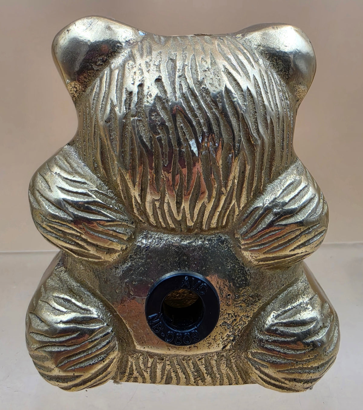 Solid Brass Vintage 1970's Bear/Teddy Bear Lamp Finial