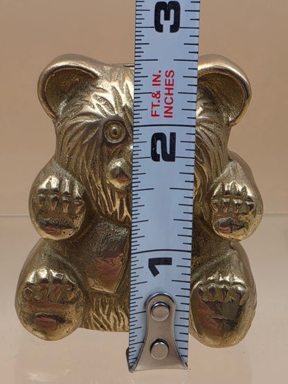 Solid Brass Vintage 1970's Bear/Teddy Bear Lamp Finial