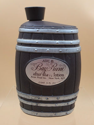 1960's AVON Wooden Barrel Bay Rum After Shave Lotion Empty Container