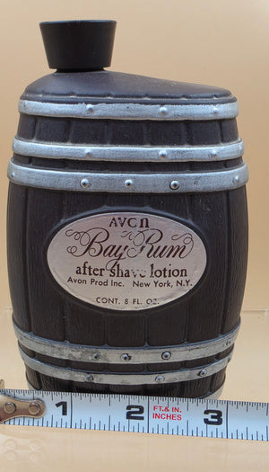 1960's AVON Wooden Barrel Bay Rum After Shave Lotion Empty Container