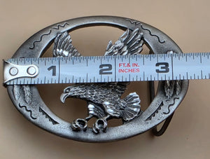 Pewter 1997 Vintage Hand Cut Attack Eagle Belt Buckle