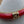 Red Enamel/Clear Rhinestone/Gold Tone 7.25