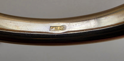 FM CO. Gold Filled Victorian Era Vintage 6.5"Cuff Bracelet