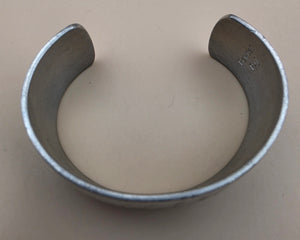 Pewter PAI Monogrammed "T.S.H" 1980's Vintage 7" Bracelet