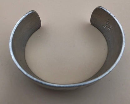 Pewter PAI Monogrammed "T.S.H" 1980's Vintage 7" Bracelet