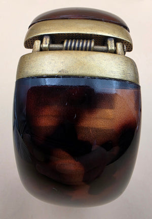 Hinged Resin Leopard/Tortoise Print 7.5" Clamper Bracelet
