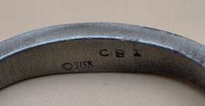 SISK Pewter Hand Carved American Eagle 6" Bracelet