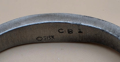 SISK Pewter Hand Carved American Eagle 6" Bracelet