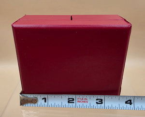 Red Leatherette/Gold Star Embellished 3.5" x 3" Ring Holder/Storage Box