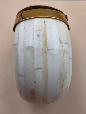 White Water Buffalo/Brass/Onyx Cuff Bracelet