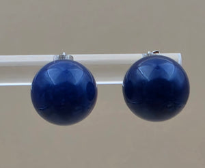 Blue Lapis/Sterling Silver 10mm Stud Earrings