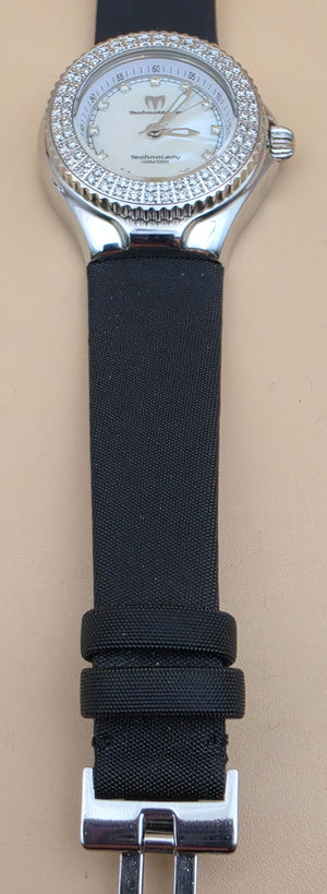 TECHNOMARINE TECH LADY TLSW Diamond Set/Mother Of Pearl/10ATM/Swiss Parts Y2K 5.5"-7.25" Women's Watch