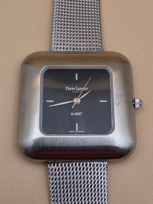 PIERRE LANIER EINSTEIN Model E=MC² Mesh Bracelet Band Watch