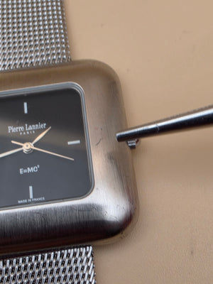PIERRE LANIER EINSTEIN Model E=MC² Mesh Bracelet Band Watch