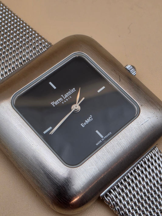 PIERRE LANIER EINSTEIN Model E=MC² Mesh Bracelet Band Watch