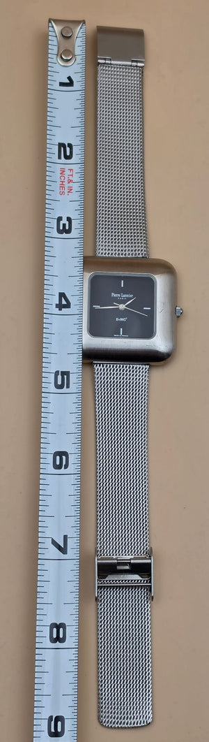 PIERRE LANIER EINSTEIN Model E=MC² Mesh Bracelet Band Watch