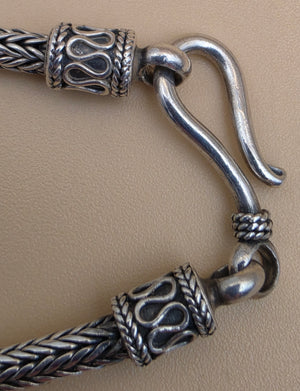 BA SUARTI 18" Sterling Silver/Balinese Style Vintage Necklace and Matching Earrings