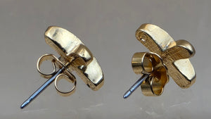 AVON X Stud "Sparkle Kiss"Goldtone/Rhinestone Stud Earrings