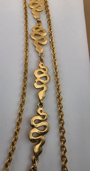 Vintage Gold Tone 3 Layer Necklace