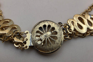 Vintage Gold Tone 3 Layer Necklace