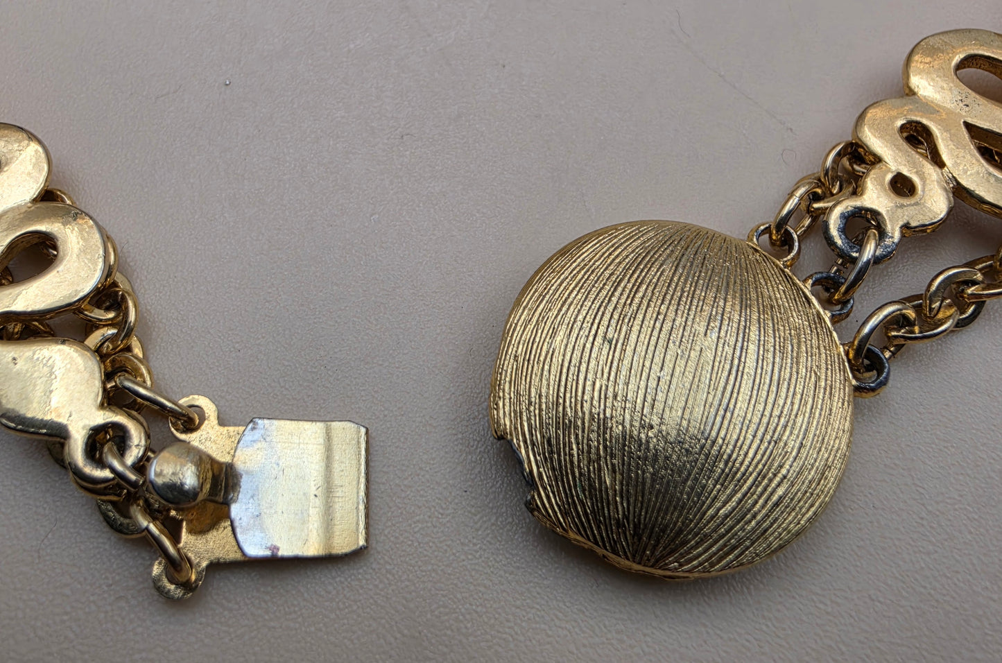 Vintage Gold Tone 3 Layer Necklace