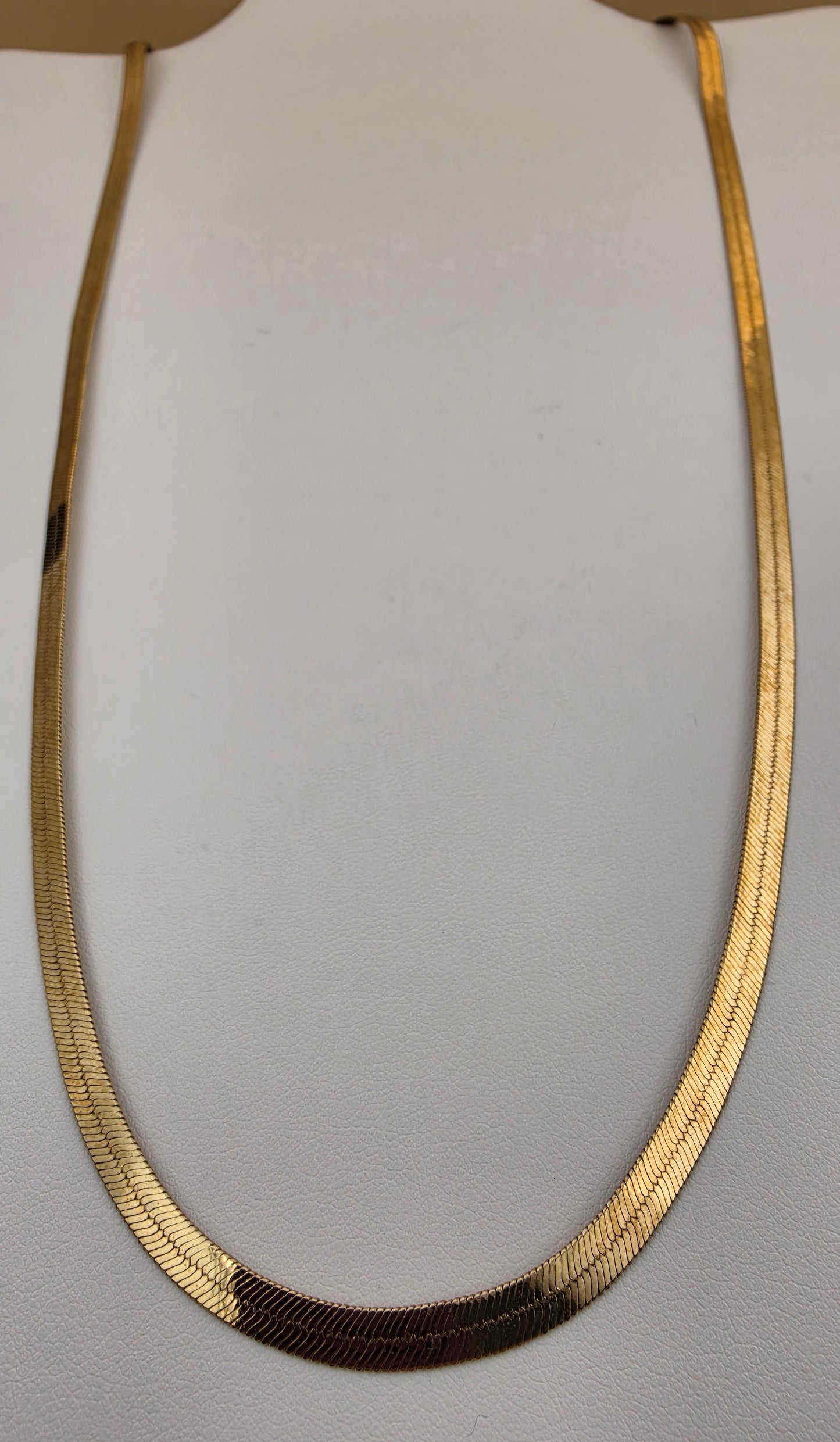 30" Gold Plated Herringbone Necklace