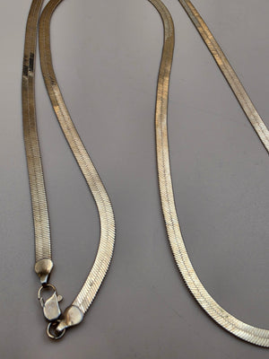 30" Gold Plated Herringbone Necklace