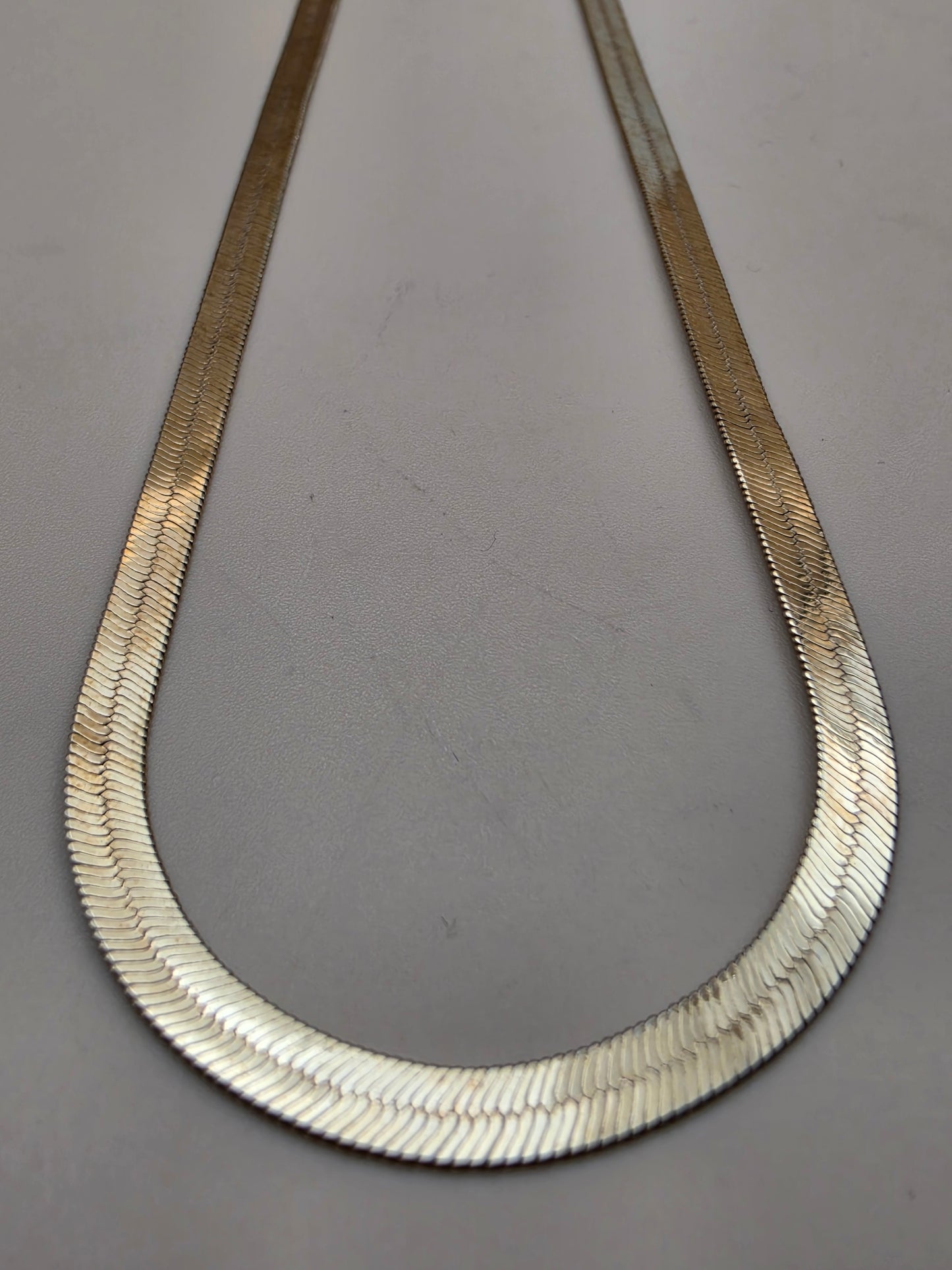 30" Gold Plated Herringbone Necklace