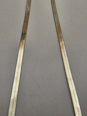 30" Gold Plated Herringbone Necklace