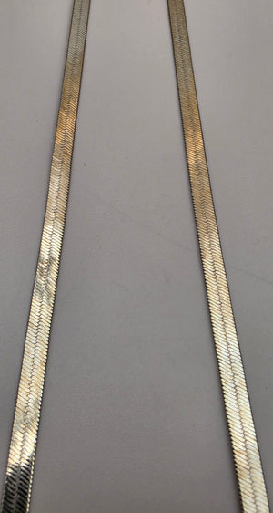30" Gold Plated Herringbone Necklace
