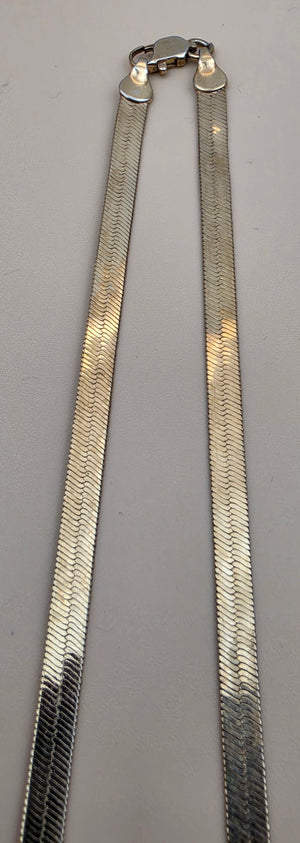 30" Gold Plated Herringbone Necklace