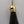 Vintage Gold Tone/Black Chain Tassel/Bolo Style Necklace